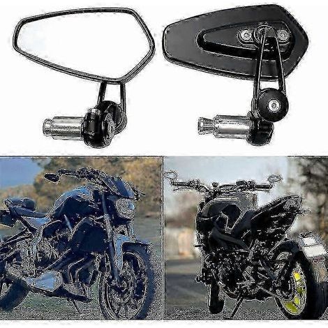 Rétroviseurs d'extrémité de guidon compatibles Yamaha MT - Design noir résistant aux intempéries (1/5)