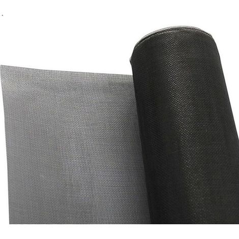 1 zanzariera, in fibra di vetro nera, 120 x 300 cm, per finestre standard, per uso estivo (1/5)