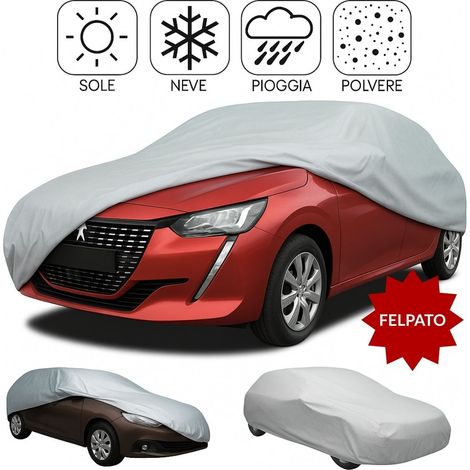 Telo copriauto felpato impermeabile resistente 90 g/m² standard PEVA con borsa - MISURA: L - 480X180X148