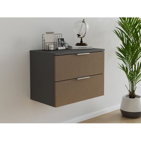 Design Hängeschrank Urban Slimline Konsole 2 Softeinzüge Sand (1/5)
