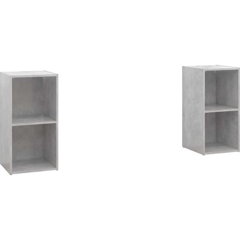 Mobile TV multimediale Mensola TV Credenza TV Sala da pranzo Soggiorno Camera da letto 2 pezzi 72 x 35 x 365 cm Legno ingegnerizzato grigio 020028554