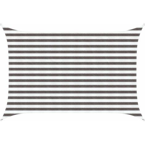 Sunshade Sail Light Grey and White 2 x 3 m HDPE vidaXL