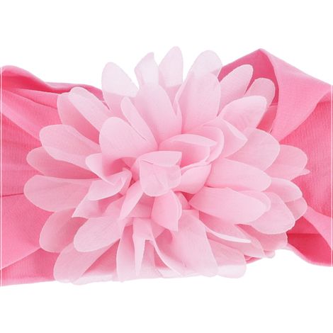 Baby-Haarreif mit Blume – hellrosa, breit (1/5)
