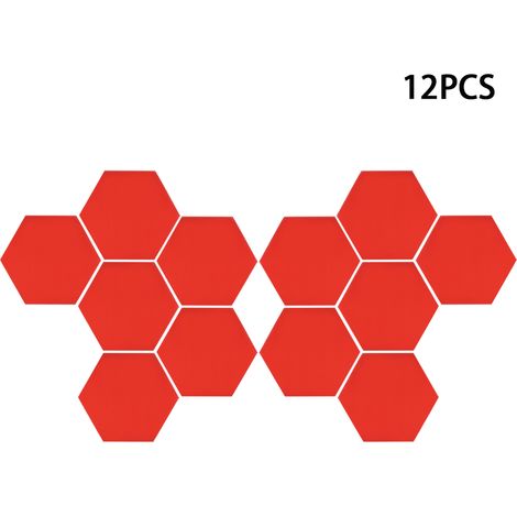 Autocollants muraux hexagonaux de 4 cm, 12 pièces, miroir 3D, décoration de maison, Art, DIY bricolage (1/5)