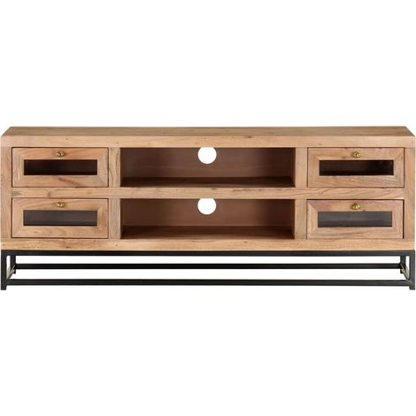 Maison Exclusive - TV-Schrank 110x30x40 cm Akazie Massivholz