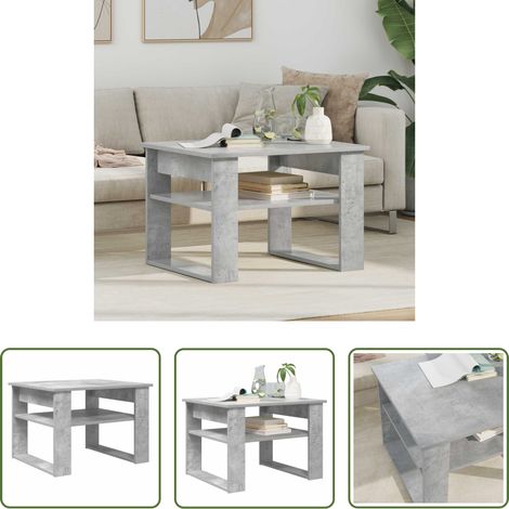 Table basse en bois d'ingénierie - Table basse Gris béton 64 x 54 x 44 cm Bois d'ingénierie (1/5)