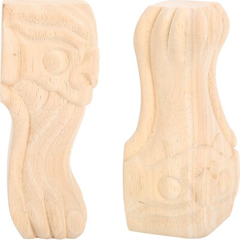 Pieds de table en bois massif sculpté, accessoires de mobilier de style européen, pieds de canapé, table basse, meuble TV, pieds de table de chevet (1/5)