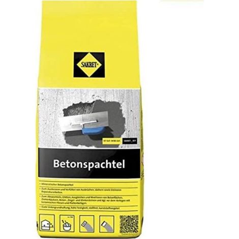 Sakret Betonspachtel 5 kg Reparaturspachtel grau (1/2)