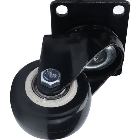 Roue pivotante 75mm, roue polyester double roulement, silencieuse, charge lourde, pour chariot et diable (1/5)