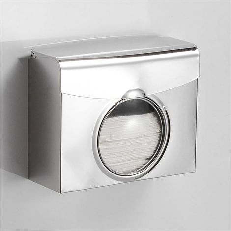Mounted Toilet Paper Holder Stainless Steel Tissue Box for