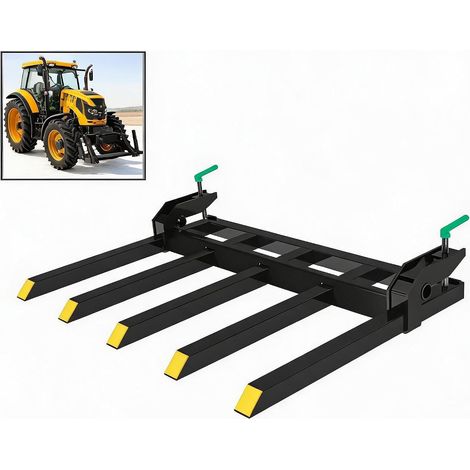 fourches à débris à serrage robustes pour godet 122 cm charge 1134 kg tracteur mini chargeur manutention (1/5)