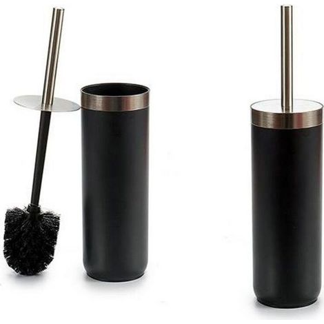 Balai Brosse WC Inox et Plastique Blanc (1/3)