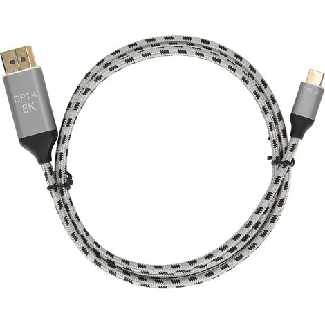 Adaptateur HDMI vers DisplayPort - Câble 8K - Type-C vers DP 1.4 - Pour Ordinateur et Projecteur - 1 m (1/5)