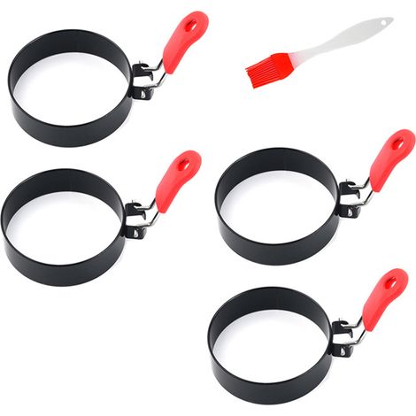 Anneau À Oeufs - En Acier Inoxydable - Pour Poêle Et Plaque À Cuisinière - Lot De 4 (1/5)