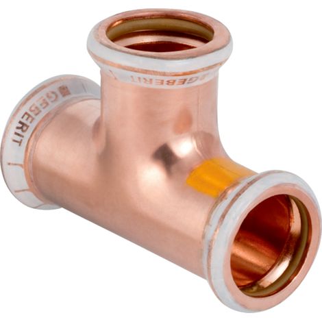 Té de gaz en cuivre Mapress avec sortie égale d 18 mm 34529