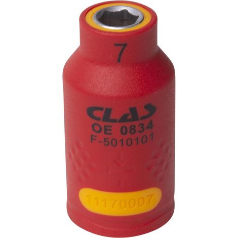 Douille isolée 3/8" 7mm - OE 0834 - CLAS Equipements