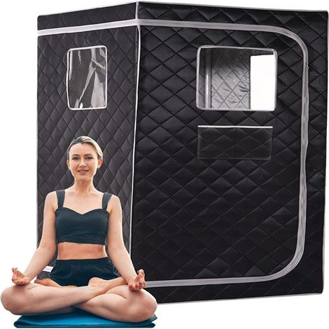 Kit de sauna portatif Tente de Sauna à Vapeur Portable, Tente de Sauna for 2 Personnes, Spa à Domicile de Corps de Tentull de Sauna Double Pleine Grandeur for la Détox de Relaxation sans Vapeur Tente
