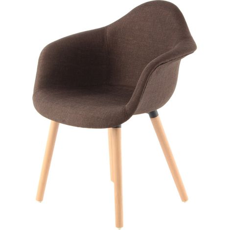 Set 2 Poltroncine Winston in Legno di Faggio e Tessuto Beige (1/3)