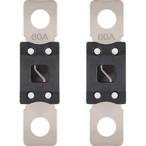 MEGA Fusible 60A Mega Fusible Voiture 60 Ampères Visser Fusibles pour Auto à Courant Élévé pour Caravanes Camion Bus (2 Pièces) (1/4)