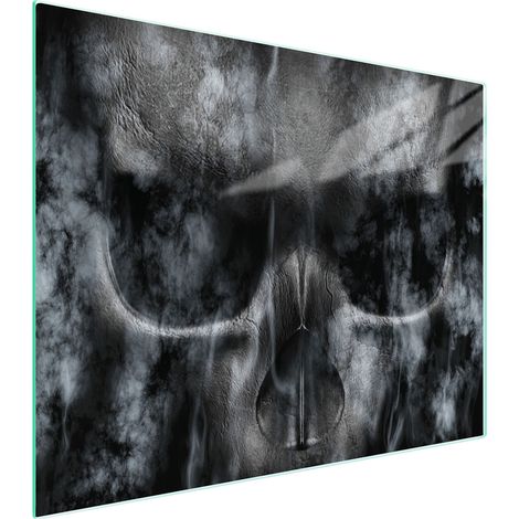 Glasschneidebrett 52x40 Totenkopf (1/5)