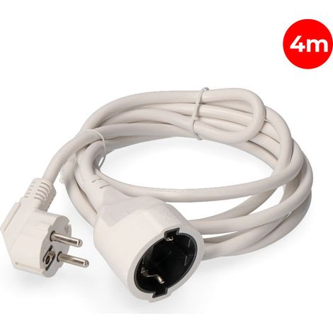 Schlauchverlängerung, 3x1,5, T/TL, 4m, weiß  EDM 23203