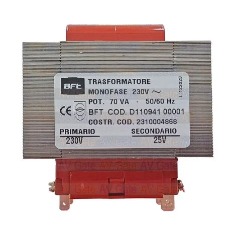 BFT I100018 10001 2604501 Trasformatore 70Va 230V DEIMOS BT A600 Ricambio