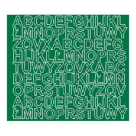Lettres autocollantes de 2 cm, vert mat (1/2)