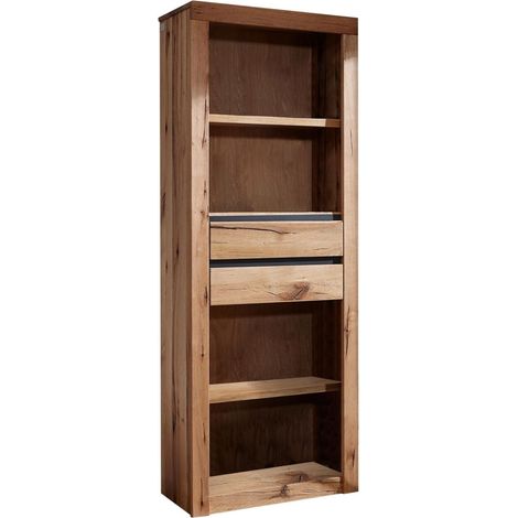 Regal Wild-/Zerreiche 71x35x190 natur geölt MONTREUX 124