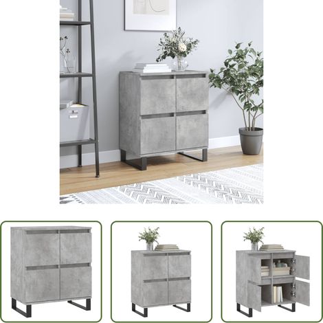 vidaXL Stauraum - Sideboard Betongrau 60x35x70 cm Holzwerkstoff (1/5)