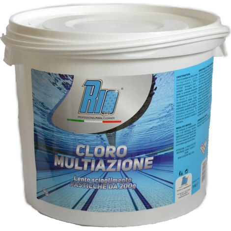 Cloro Rio Multiazione 5 kg Pasticche.200 gr (1/2)