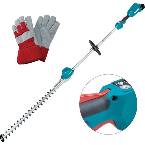 Makita DUN600LZ LXT 18v Brushless Pole Hedge Cutter Trimmer Long Reach + Gloves (1/5)