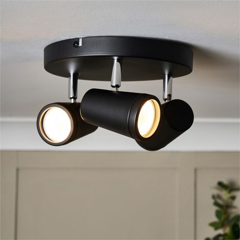 Forum Spa Freya Matt Black Bathroom Ceiling Spotlight Plate - SPA-35080-MBLK (1/4)