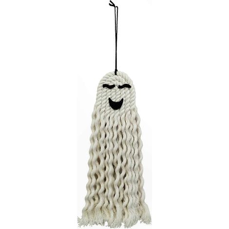 Handgewebte Halloween-Hängedekoration aus Baumwolle, vielseitige Außendekoration, Hängegirlande für festliche Atmosphäre, spirituelle Wanddekoration, einzigartiges Design (1/5)