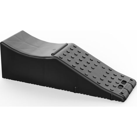 Mophorn Rampe d'accès pour voiture, 2 pièces, profil bas, capacité de charge de 9 tonnes, hauteur de levage de 14 cm, rampe pour pneus robuste pour vidanges d'huile, entretien du pont élévateur (1/5)