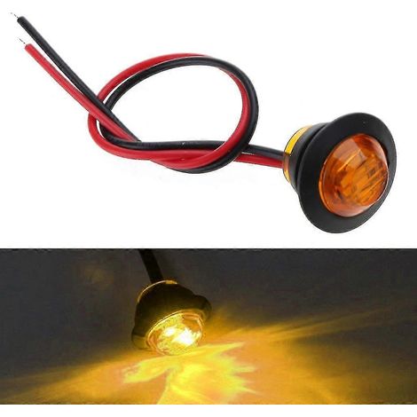 2 luces intermitentes para coche, impermeables, redondas, tipo bala, edición 0617