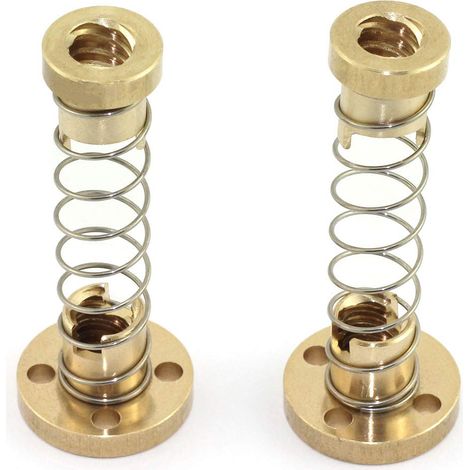 Dado a molla anti-gioco T8 da 2 pezzi per viti conduttrici con filettatura Acme da 8 mm, accessori per stampanti 3D