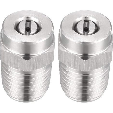 sourcing map 2pcs Buse de nettoyeur haute pression 1/4NPT (25 degrés, diamètre du trou 1,2 mm)