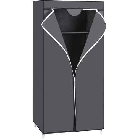 Songmics – Penderie pliante en tissu 75 x 45 x 160 cm – Housse imperméable – Tubes en métal robustes – Charge max 15 kg – RYG83GY