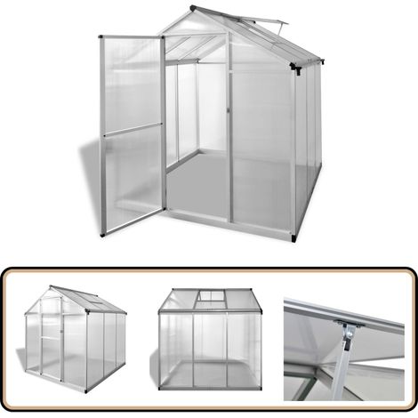 Serre Aluminium renforcé 3,46 m² - Serre De Jardin - Serre Aluminium - Serre Transparente - Abri Jardin - Protection Plantes