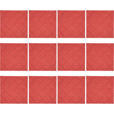 Panneaux Acoustiques Autocollants Rouges 12 Pièces Isolation Phonique Mousse pour Bureau (1/5)
