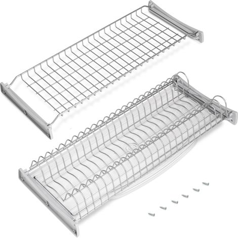 Scolapiatti Suprastar per modulo, 70 cm, Verniciato alluminio, Acciaio 8256325 EMUCA (1/5)