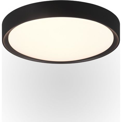 Plafonnier Rond Clarimo Led Dimmable Noir IP44 Ø33 cm Trio Lighting (1/3)