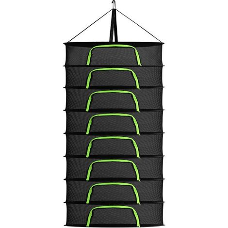 Drying Net for Herbs 2/4/6/8 Layer Herb Drying Rack Hanging Foldable Mesh Drying Rack with Hooks Zipper Design for Herbs