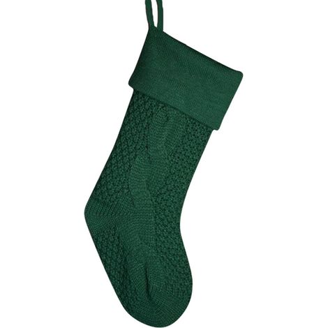 Chaussette De Noël Tricotée - 45 cm - Décoration Rustique Pour Cheminée Et Intérieur - 1 Pièce (1/5)