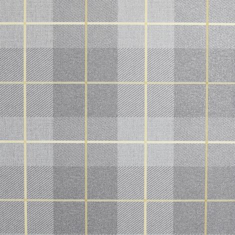 Heritage Tartan Ochre Grey Italian Heavyweight Vinyl Arthouse Paste The Wall (1/3)
