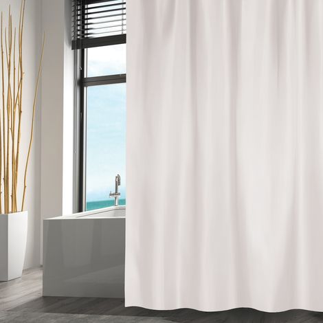 Rideau de Douche Polyester Blanc - 161614 - 120x200cm - M S V