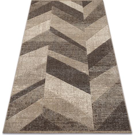 Tappeto FEEL 5673/15055 SPINA DI PESCE beige / marrone / crema beige 80x150 cm
