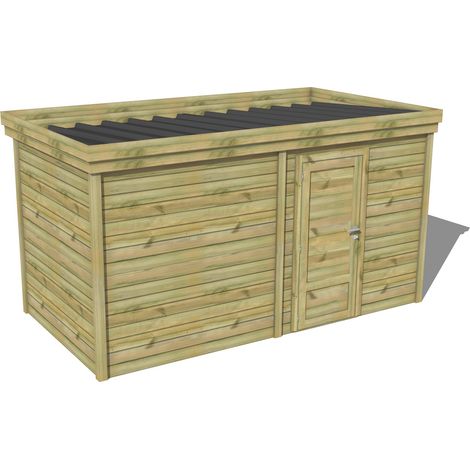 ABRI DE JARDIN bois traité 27mm, 5,2x2,1m, 11m2 (1/3)
