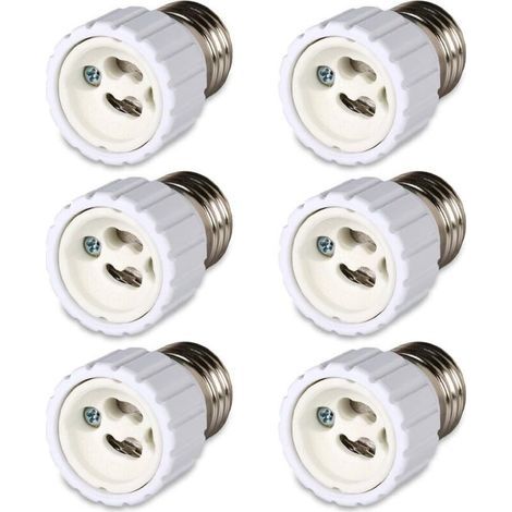 Set of 6 E27 to GU10 Bayonet Socket Converters, 220-240V [Energy Class A] (1/5)