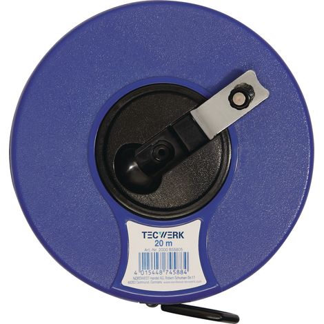 Cinta métrica  de cápsula  L.20m  Ancho de  cinta  13mm  2 mm/cm  CE II  ABS Nylon-Fiber  TECWERK (1/3)